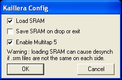 Correct SRAM setting